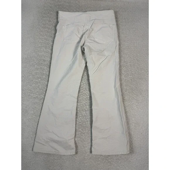 Free People Womens Flared Pull‎ On Side Zip High Rise Stretch Pants White Medium - Picture 1 of 8
